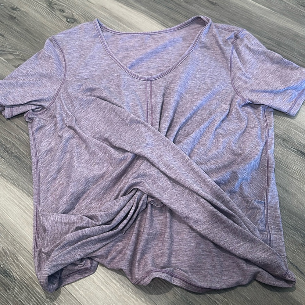 lulu lemon cross front t shirt